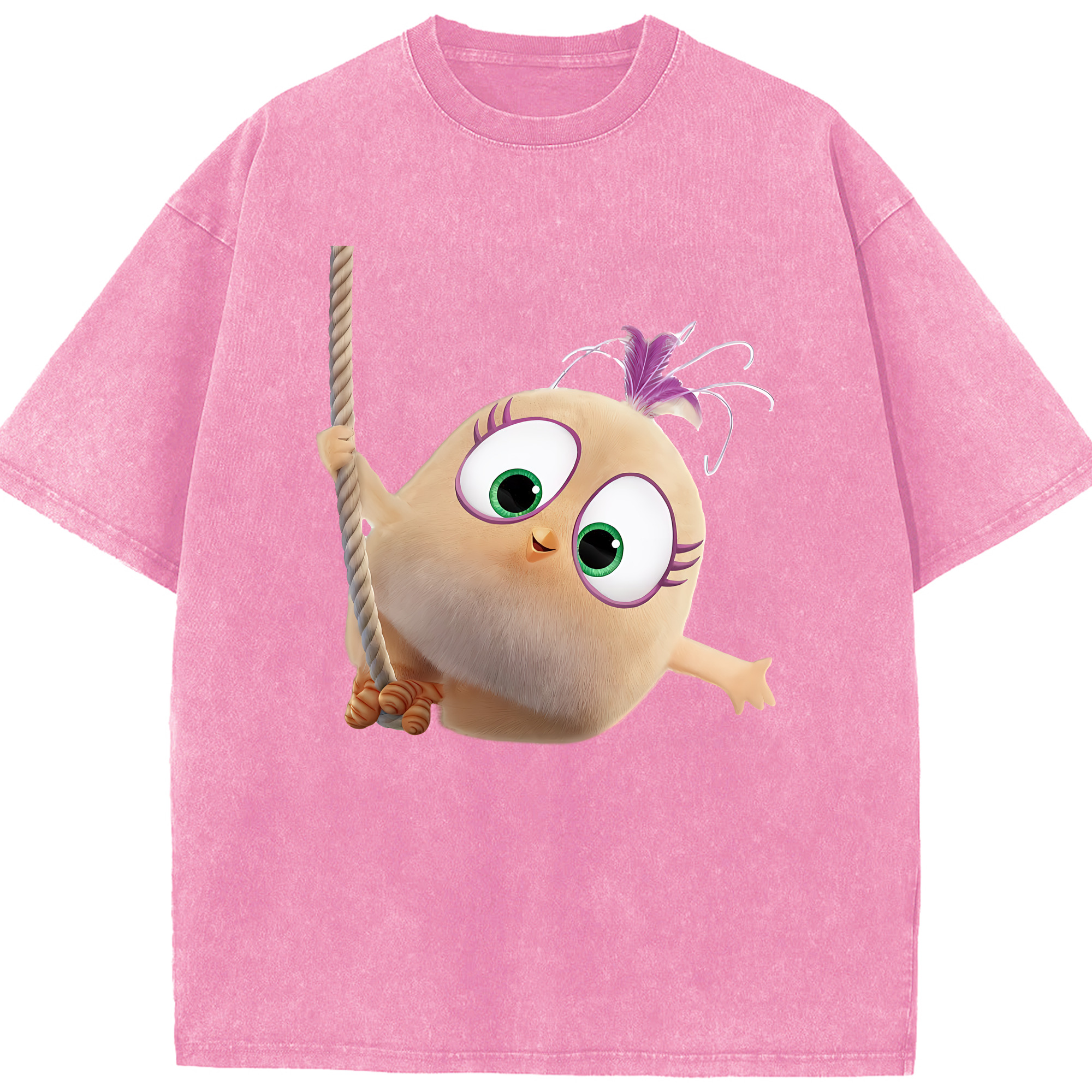（画像用） Angry Birds アングリーバード 綿100% ヴィンテージ風 半袖Tシャツ（フロントプリント）